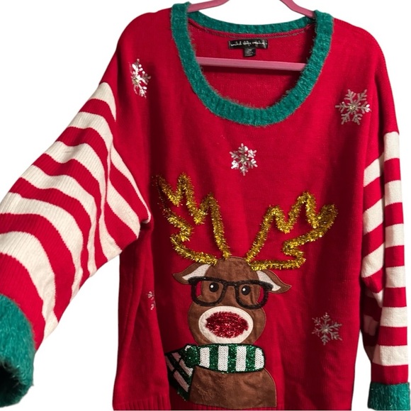 United States Sweaters Women’s Ugly Christmas Sweater 2X - Picture 2 of 9